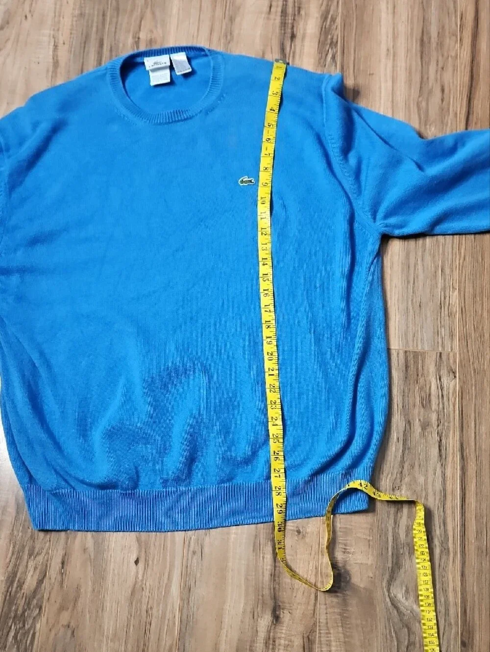 Lacoste Men’s Crewneck Sweater in Light Blue with Croc Logo